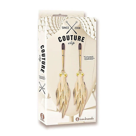 Couture-Inspired Sensual Adornments - Golden Harvest Nipple Clamps - Nipple and Clit Clamps