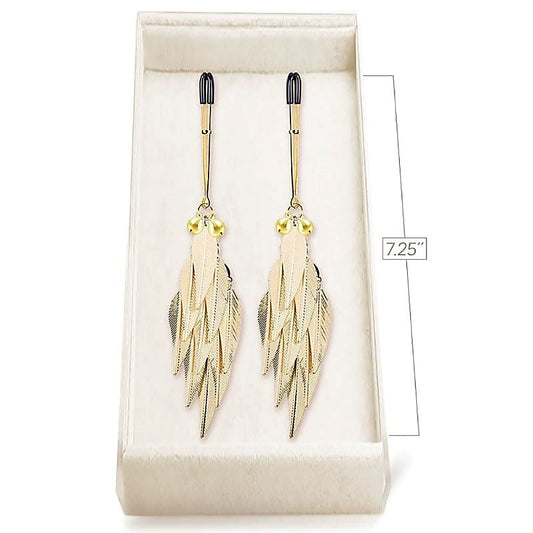 Couture-Inspired Sensual Adornments - Golden Harvest Nipple Clamps - Nipple and Clit Clamps
