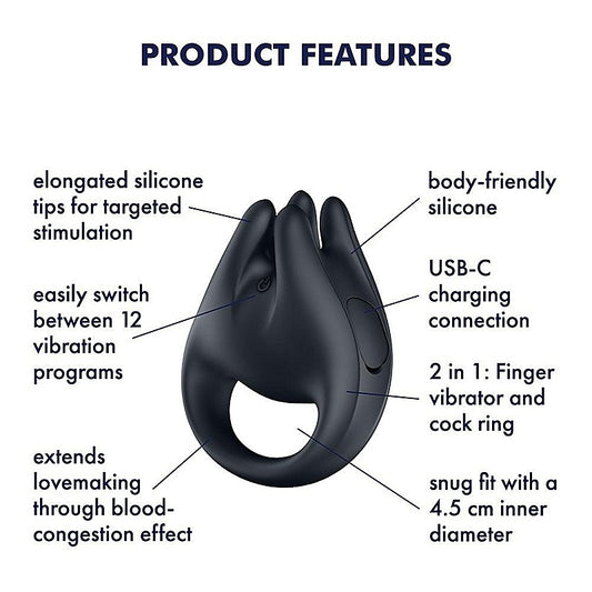 Perfect Pair 1 Vibrating Couples Ring by Satisfyer