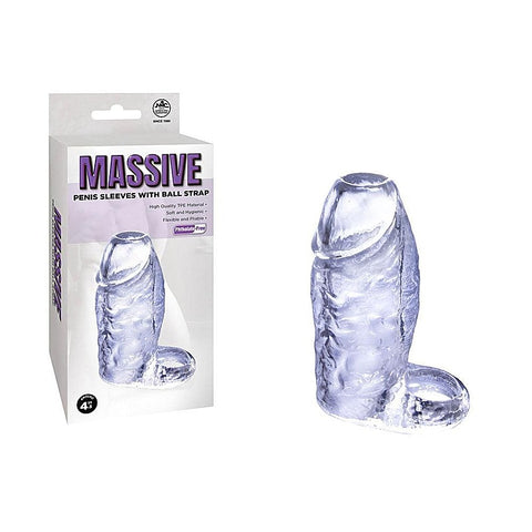 Massive Penis Sleeve with Ball Strap by NANMA - Penis Sleeves and Extenders
