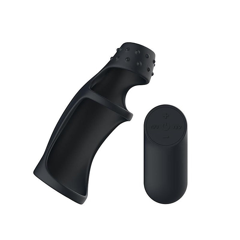 Vibrating Penis Sleeve with Wireless Remote by Passion Play - Penis Sleeves and Extenders