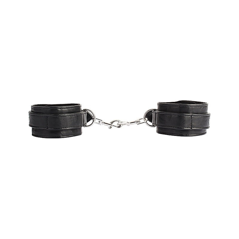Adjustable Faux Leather Wrist Cuffs by Chisa - Cuffs And Restraints