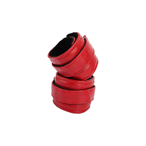 Adjustable Faux Leather Ankle Cuffs by Chisa - Cuffs And Restraints
