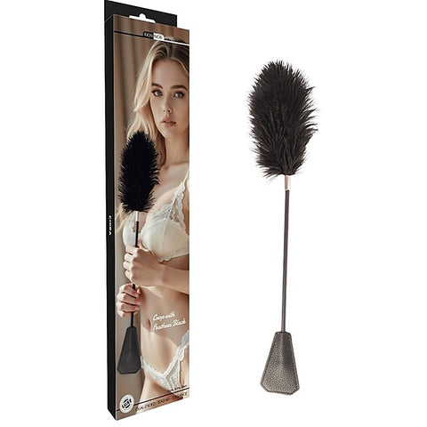 Dual-Ended Feather Bondage Crop Paddle by Chisa - Paddles And Slappers