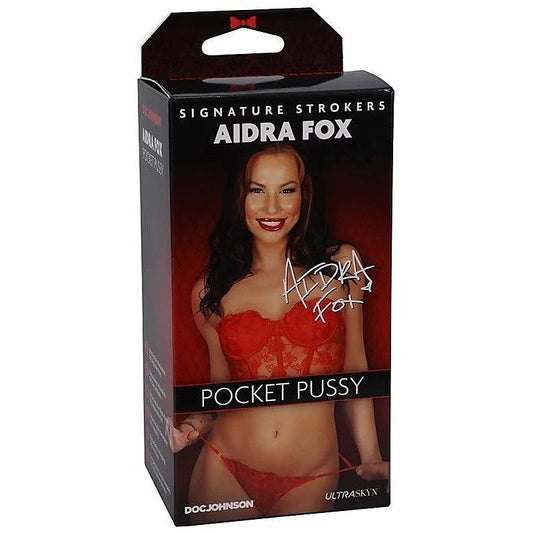 Main Squeeze Doc Johnson Signature Strokers Aidra Fox Ultraskyn Pocket Pussy - Masturbators and Strokers