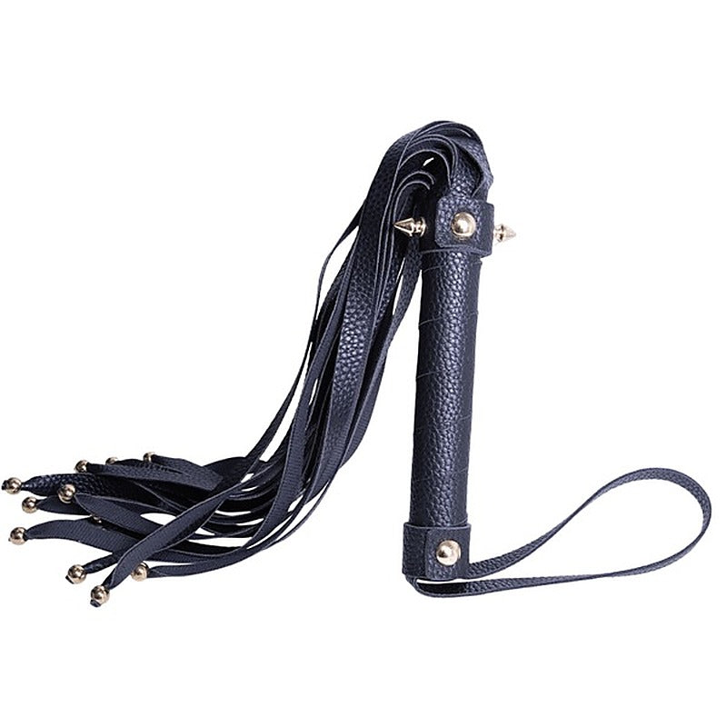 Faux Leather Spike Stud Flogger Whip by NANMA Corporation - Whips And Crops