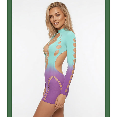 Sweet Tooth Grape Bubblegum Ombré Dress by Love In Leather