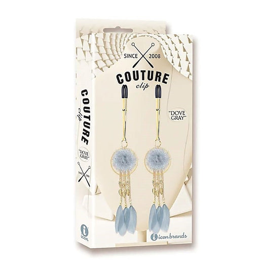Sensual Sophistication - Adjustable Feathered Nipple Clamps - Nipple and Clit Clamps