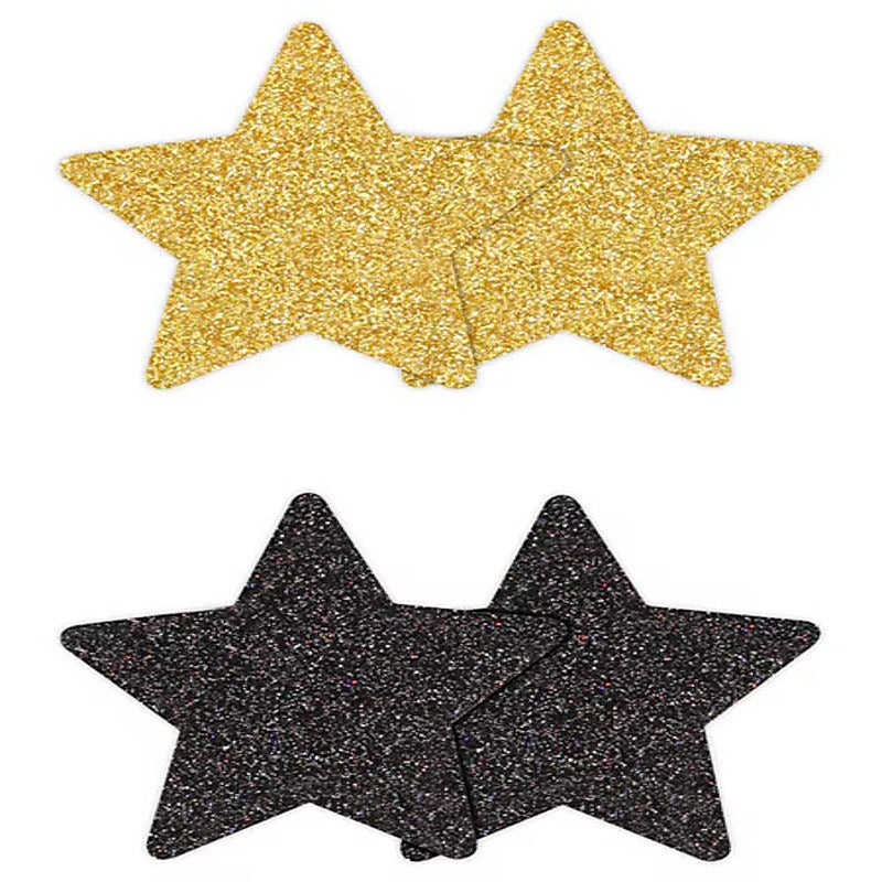 Pretty Nipple Pasties Glitter Stars by NS Novelties - Breast and Nipple Toys