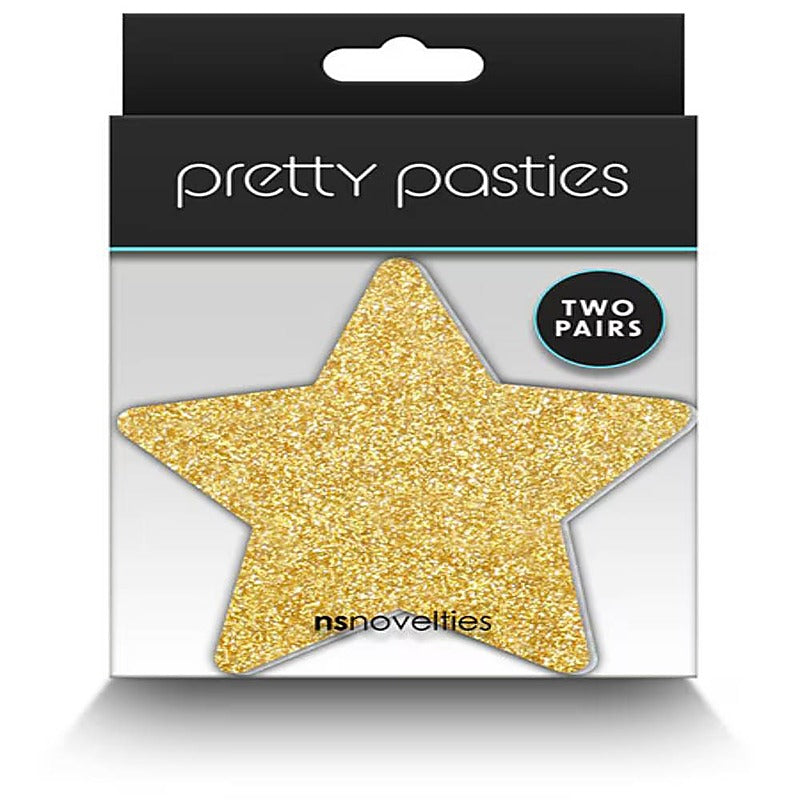 Pretty Nipple Pasties Glitter Stars by NS Novelties - Breast and Nipple Toys