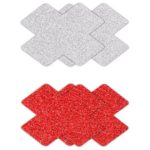 Pretty Womens Pasties Glitter Cross by NS Novelties - Breast and Nipple Toys