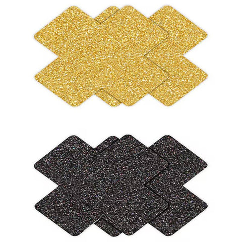 Pretty Womens Pasties Glitter Cross by NS Novelties - Breast and Nipple Toys