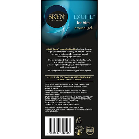 SKYN Excite Arousal Gel For Him 15ml - Delay and Excite Sprays