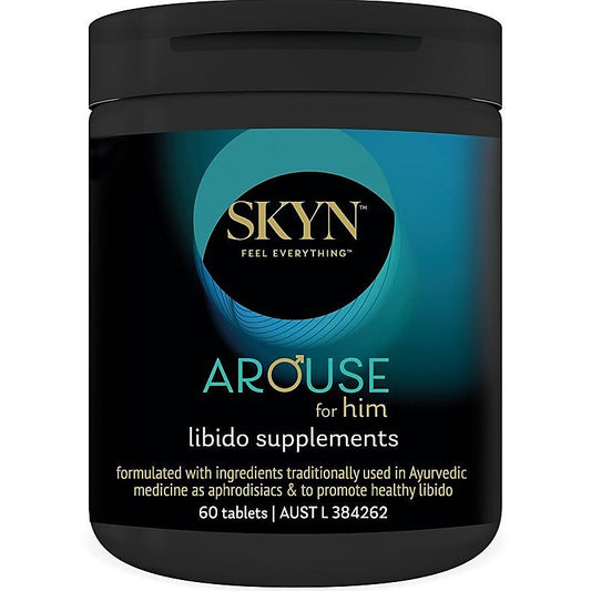 SKYN Arouse For Him Libido Supplements 60 Tablets - Delay and Excite Sprays