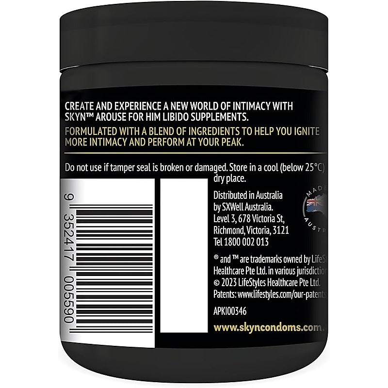 SKYN Arouse For Him Libido Supplements by Ansell - Delay and Excite Sprays