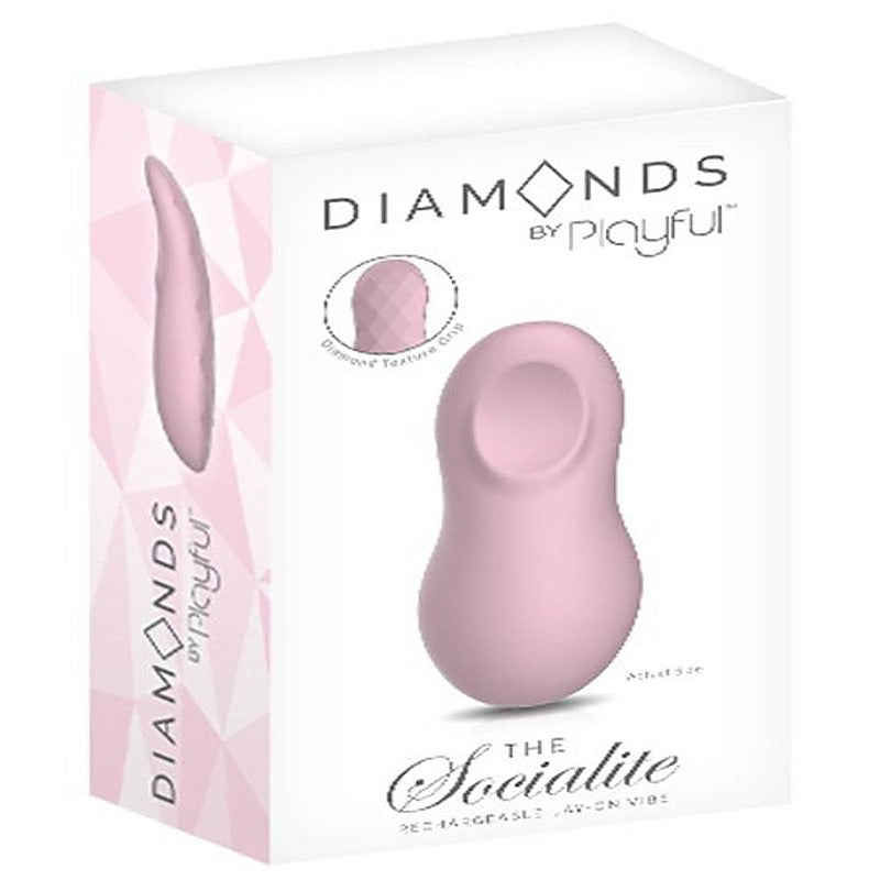 Playful Diamonds The Socialite Rechargeable Lay-On Vibrator - Personal Massagers