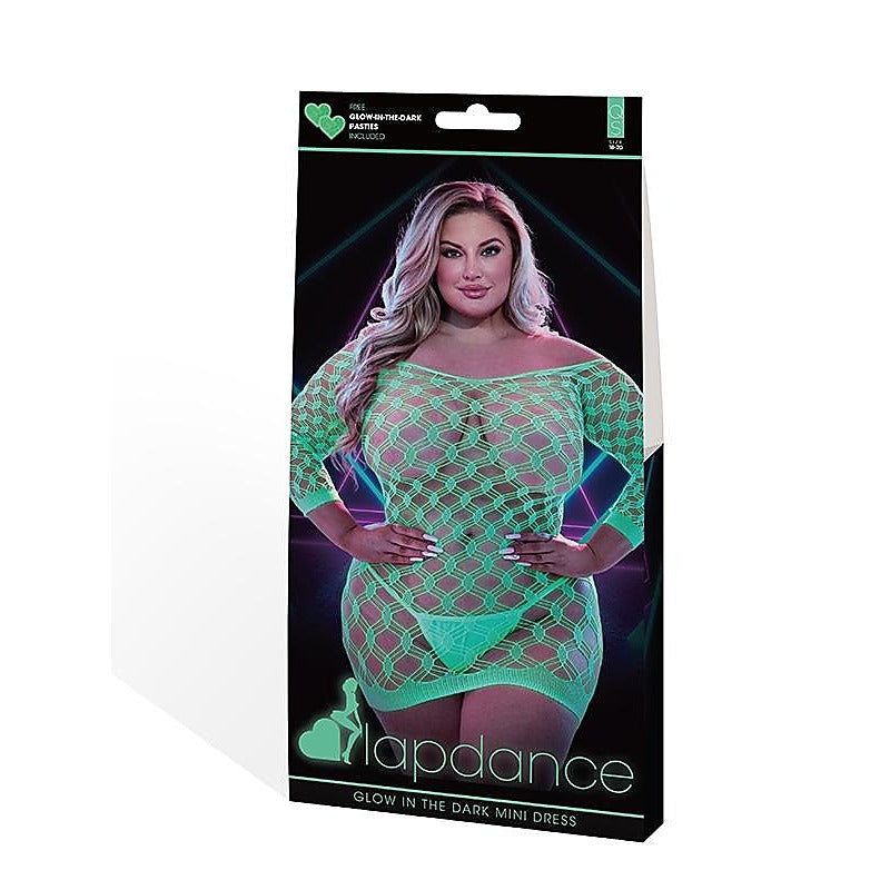 Lapdance Glow In The Dark Mini Dress by Xgen Products - Teddies and Bodysuits
