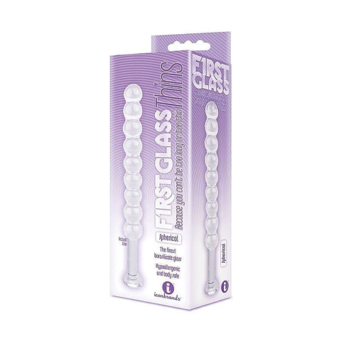 Indulge in Refined Intimacy with Glass Thins Spherical Plug - Glass Sex Toys
