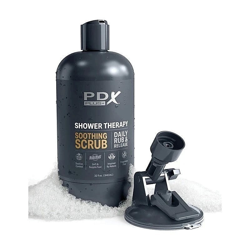PDX Plus Shower Therapy Soothing Scrub Mens Masturbator - Masturbators and Strokers