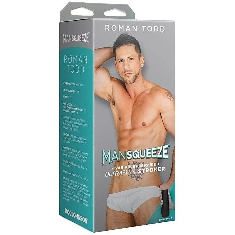 Man Squeeze Roman Todd Ultraskyn Stroker Ass by Doc Johnson - Masturbators and Strokers