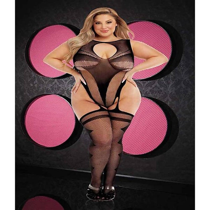 Lapdance Lingerie Fancy Suspender Bodystocking - Body Stockings