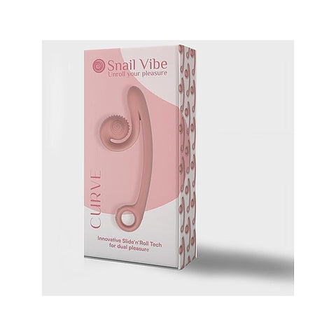 Snail Vibe Curve Rechargeable Dual Vibrator Peachy Pink - Rabbit Vibrators
