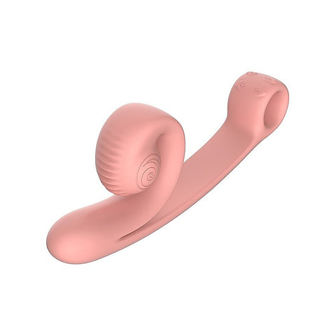 Snail Vibe Curve Rechargeable Dual Vibrator Peachy Pink - Rabbit Vibrators