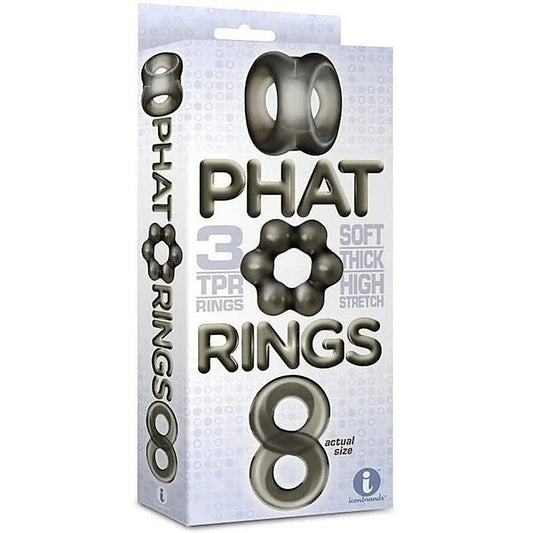 Elevate Your Intimate Symphony with The 9's Phat Rings Smoke 2 - Cock Ring Sets