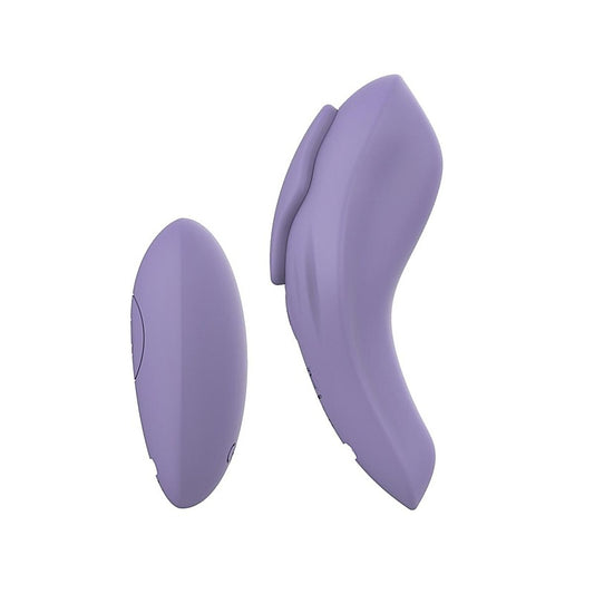 Playful Admirer Pleasures Rechargeable Panty Vibrator with Remote Lilac - Mini & Slim Vibrators
