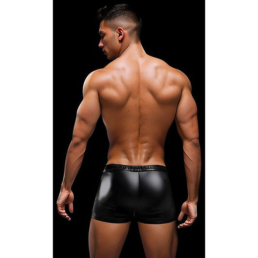 Envy Lace Up Wetlook Trunks Large/XL Black/Red - Mens Briefs And Boxers