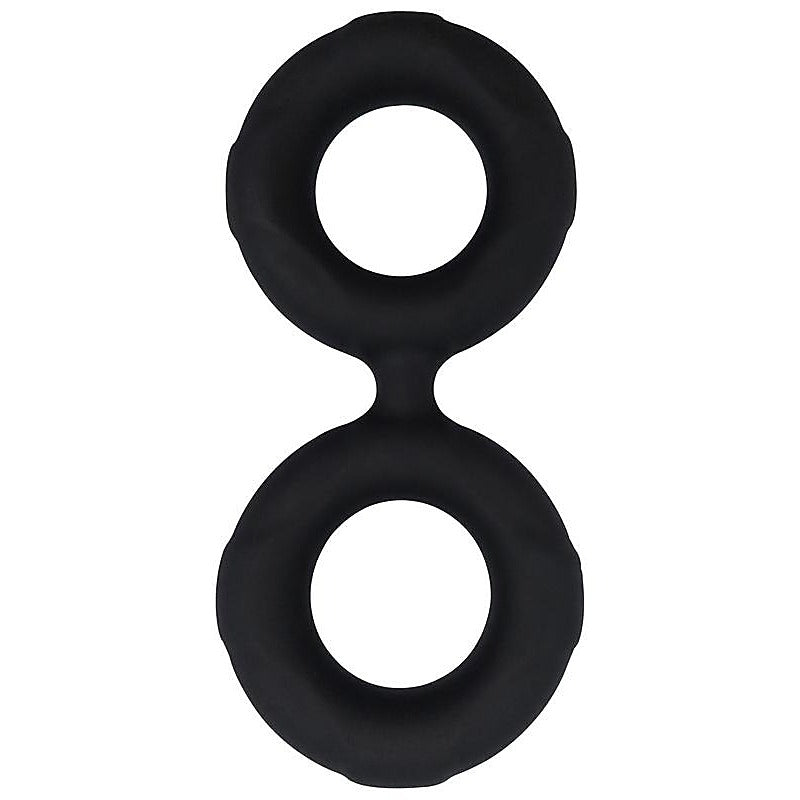 Nero Liquid Silicone Connected Cock Ring by Evolved - Silicone Cock Rings