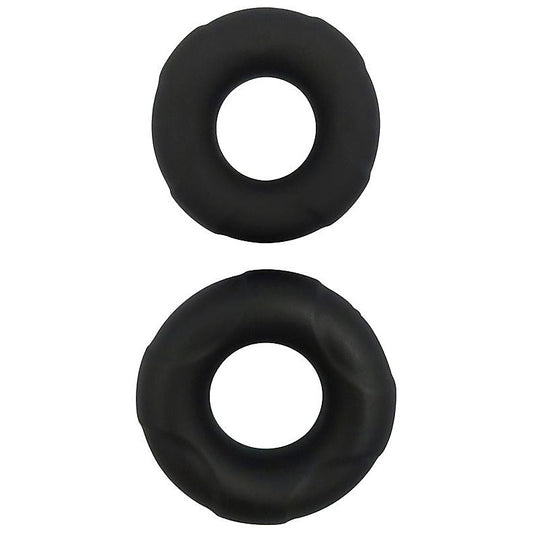 Playful Nero Liquid Silicone 2 Pack Cock Rings - Silicone Cock Rings