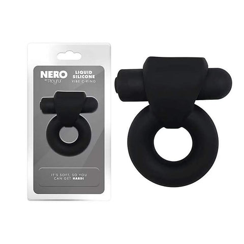 Nero Liquid Silicone Vibe Cock Ring by Evolved - Silicone Cock Rings