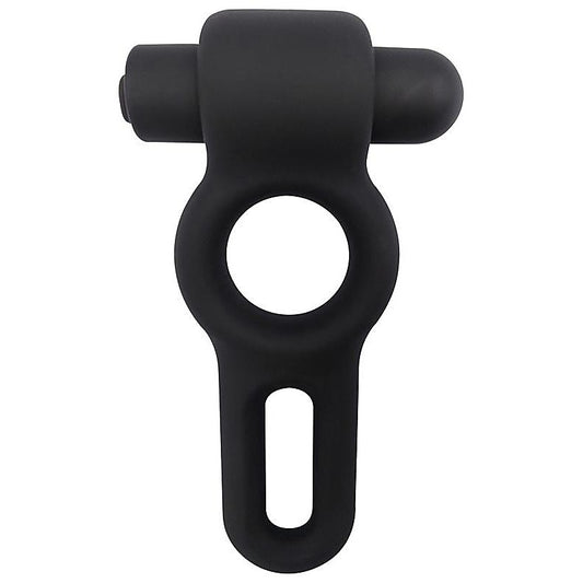 Playful Nero Liquid Silicone Vibe Dual Cock Ring - Silicone Cock Rings