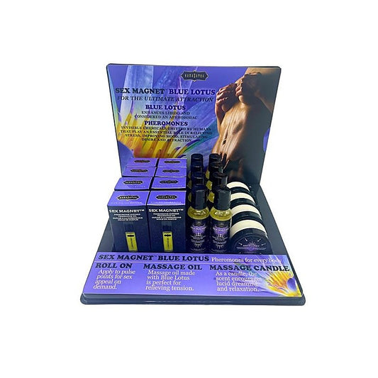Kama Sutra Sex Magnet Pheromone Fragrance Oil Blue Lotus Prepack Display 20 units - Bath and Intimate Fragrances