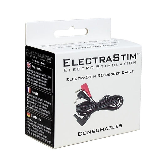 Electrastim Replacement Cable with 90 Degree Plugs - Vibrator Accessories