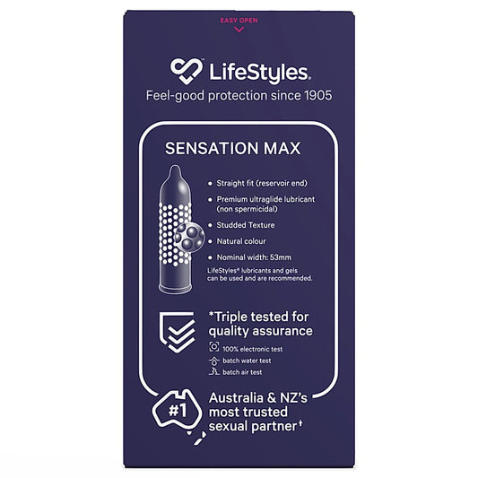 LifeStyles Sensation Max Condoms 8 Pack