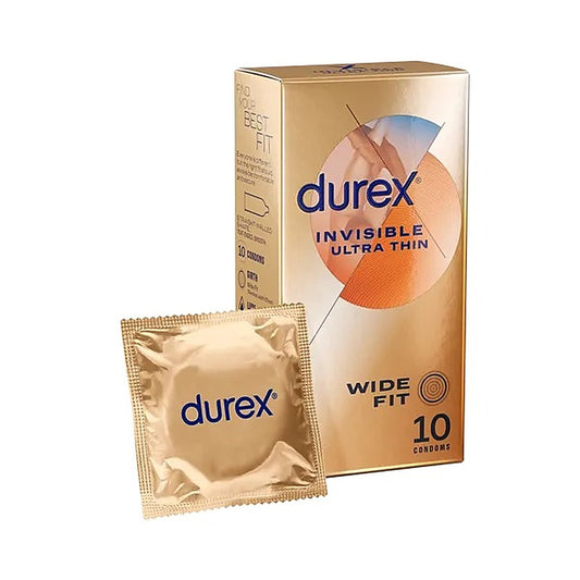 Durex Invisible Wide Fit Condoms 10 Pack
