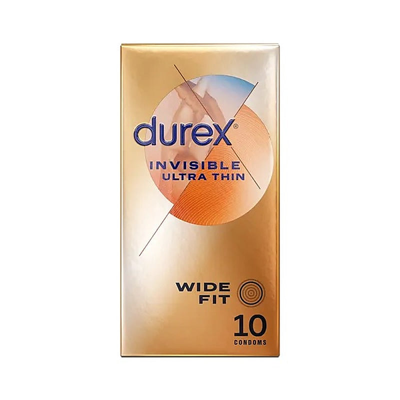 Invisible Wide Fit Condoms 10 Pack by Durex - Condoms