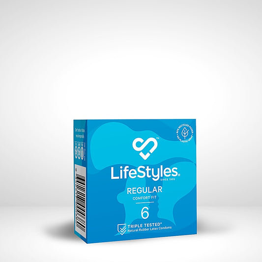 Lifestyles Regular Comfort Fit Condoms 6 Pack - Condoms