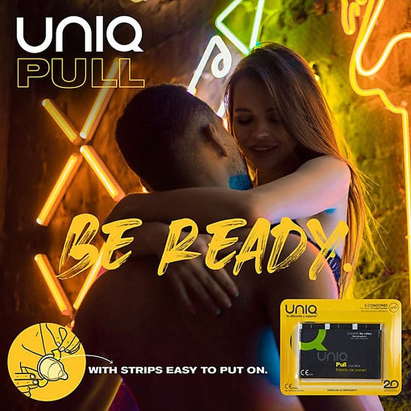 Glyde Uniq Pull With Strap Non Latex Condoms 3 Pack - Condoms