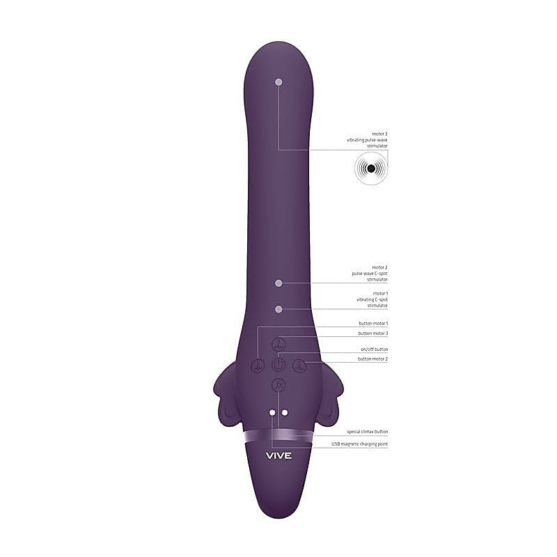 Vive SATU USB Rechargeable Strapless Strap On by Shots Toys - Strap On Sextoys