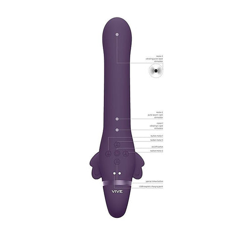 Vive SATU USB Rechargeable Strapless Strap On by Shots Toys - Strap On Sextoys