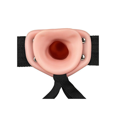 REALROCK Vibrating Hollow Strap-On by Shots Toys - Strap On Sextoys