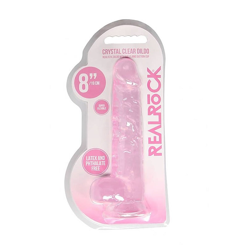 Shots Toys REALROCK 20.3 cm Realistic Dildo With Balls - Realistic Dildos