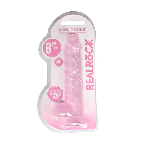 Shots Toys REALROCK 20.3 cm Realistic Dildo With Balls - Realistic Dildos