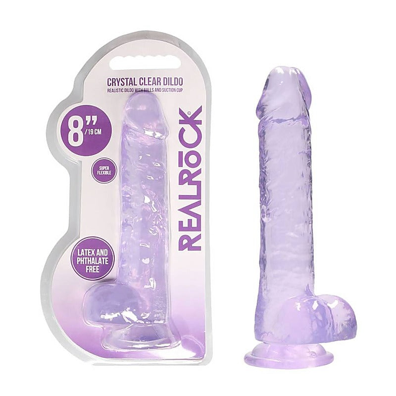 Shots Toys REALROCK 20.3 cm Realistic Dildo With Balls - Realistic Dildos