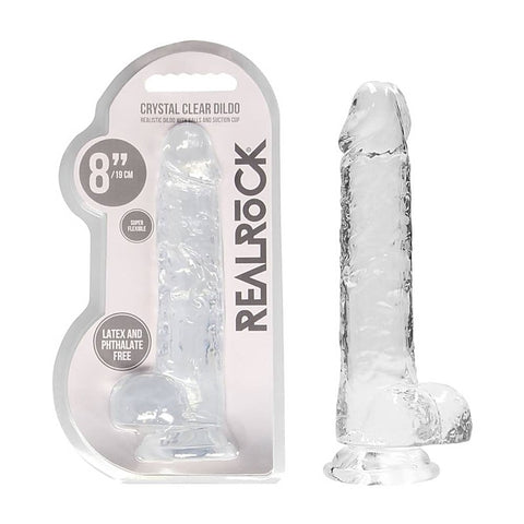 Shots Toys REALROCK 20.3 cm Realistic Dildo With Balls - Realistic Dildos