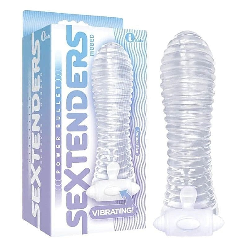 The 9's Vibrating Sextenders - Ribbed by Icon Brands - Pumps, Extenders and Sleeves