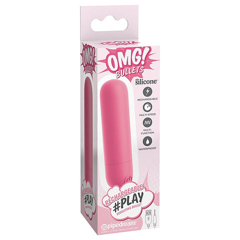 Pipedream OMG! Bullets #Play USB Rechargeable Bullet Pink - Bullet Vibrators